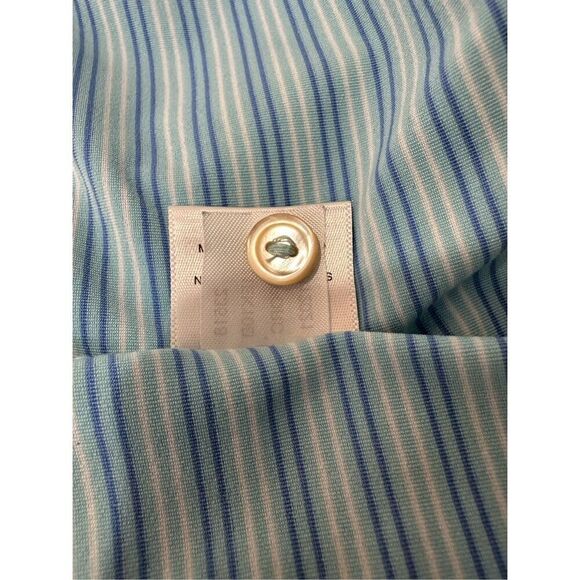 Peter Millar Summer Comfort men’s blue striped golf polo shirt size L #28-1791 - Picture 5 of 6